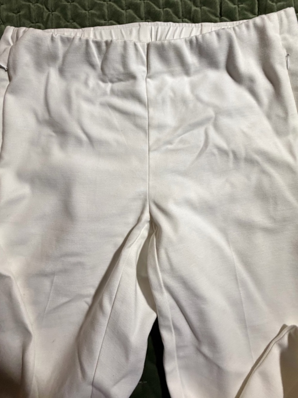 J. Jill Essential Cotton Stretch white pants‎ pull on size 4 pockets - Picture 5 of 13
